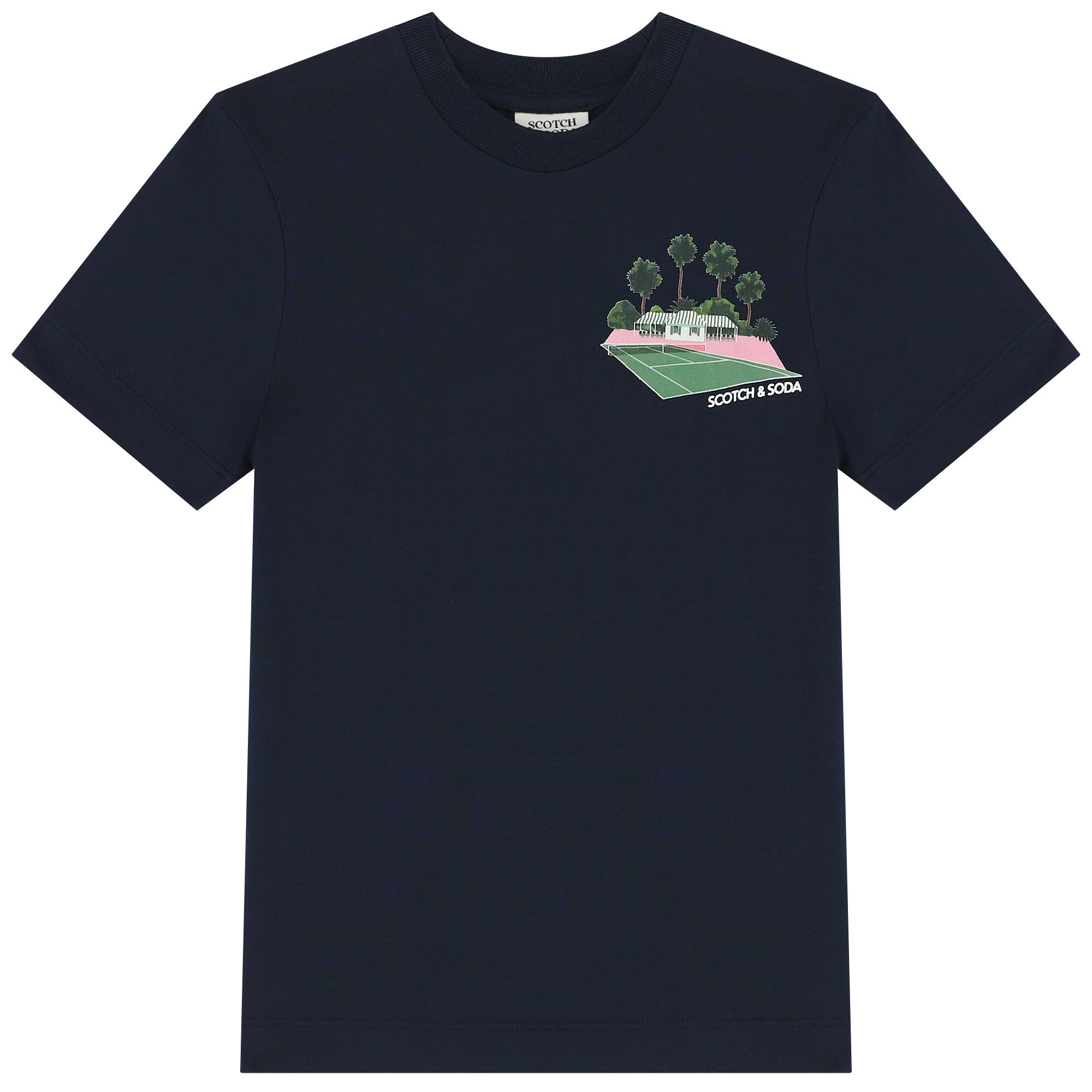 Scotch Soda Boys Navy Blue Tennis T Shirt Junior Couture UAE