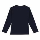 Boys Navy Blue Logo Top, 1, hi-res