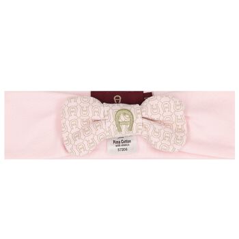 Baby Girls Pink Bow Logo Headband