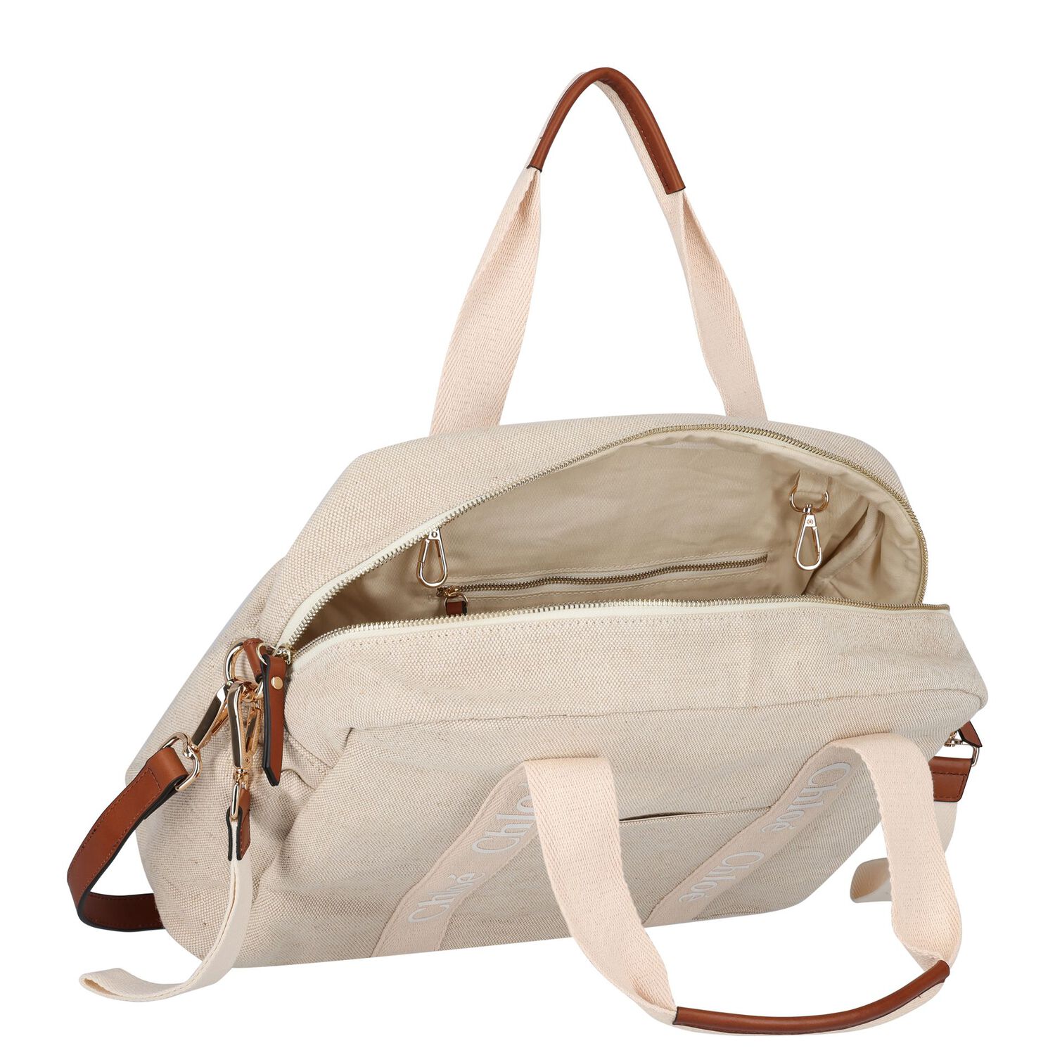 Baby Girls Beige Logo Changing Bag, 1, hi-res