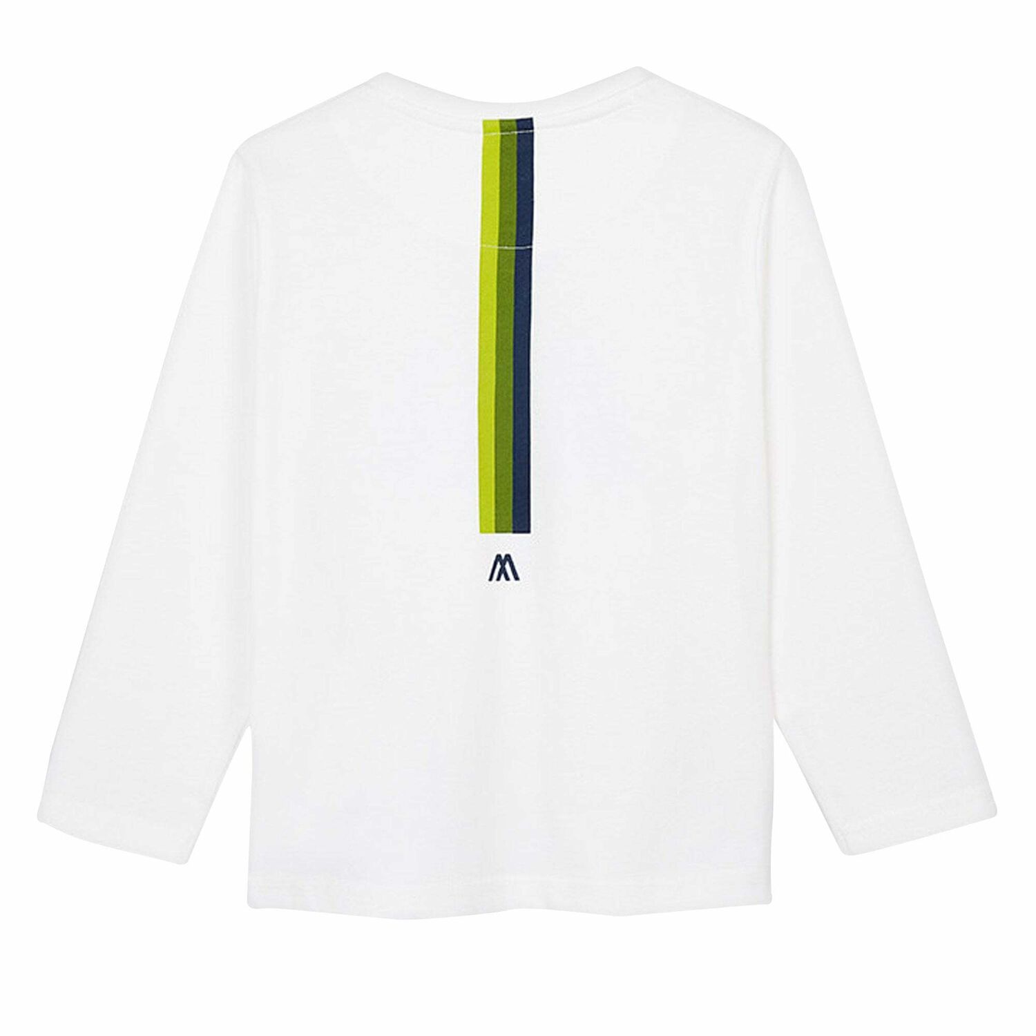 Boys White Logo Top, 1, hi-res
