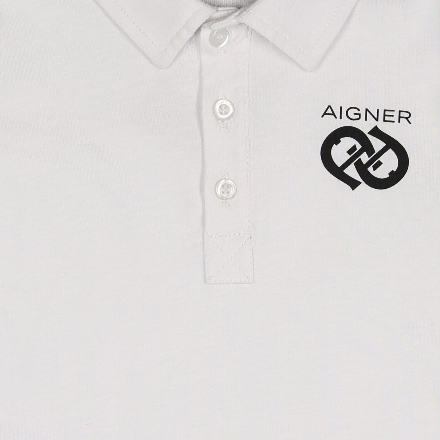 Younger Boys White & Black Logo Polo Shirt, 1, hi-res