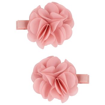 Girls Pink Flower Hairclips ( 2 Pack )