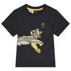 Grey & Beige Lion King Logo Shorts Set, 1, hi-res