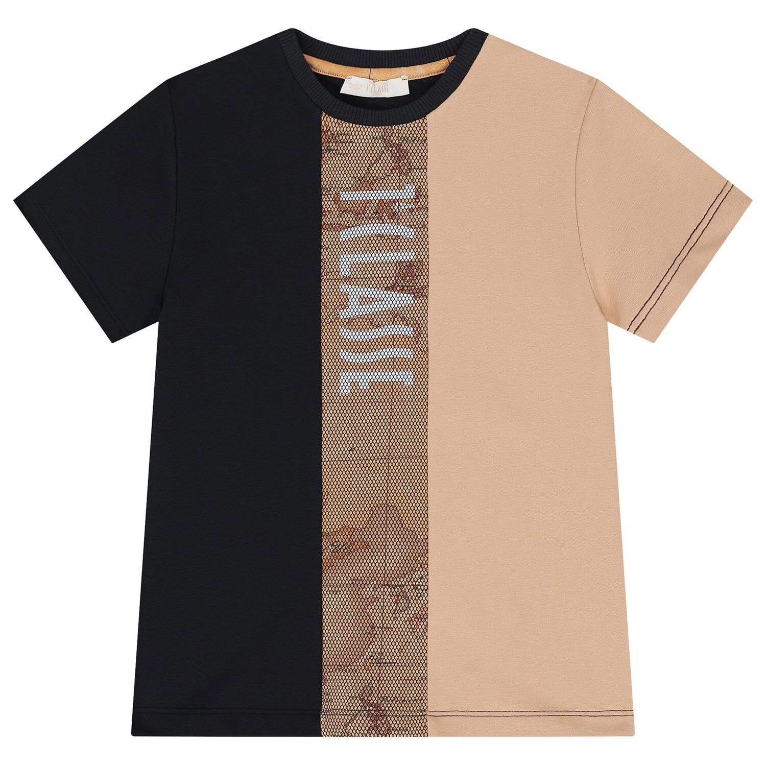 Boys Black & Beige Geo Map Shorts Set, 1, hi-res