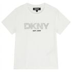 Girls White Logo T-Shirt, 1, hi-res