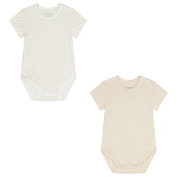 Ivory & Beige Bodysuits ( 2-Pack )