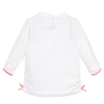 Baby Girls White Wild Strawberry Rash Vest UPF 50+