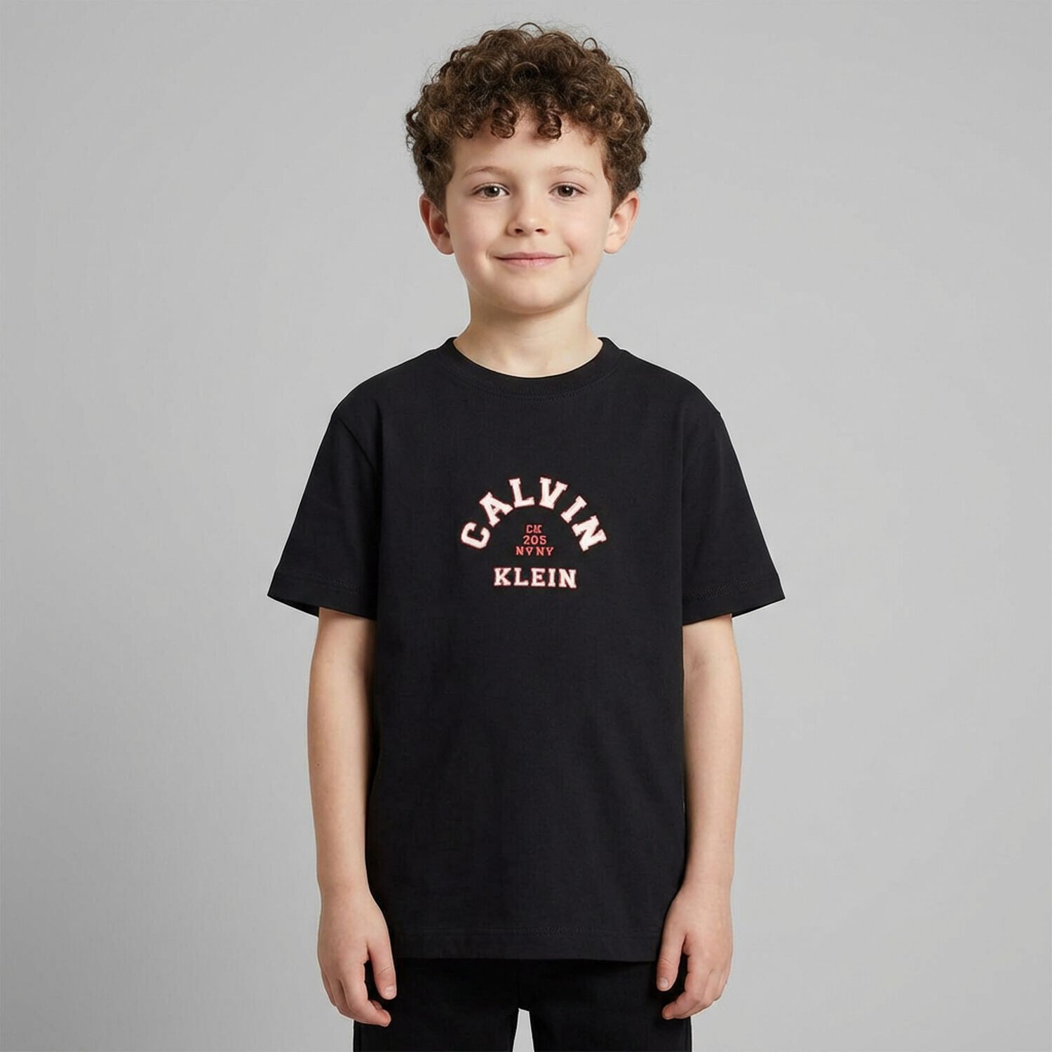 Boys Black Logo T-Shirt, 1, hi-res