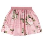 Girls Ivory & Pink Roses Skirt Set, 1, hi-res
