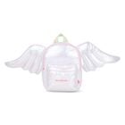 Girls Silver Iridescent Logo Backpack, 1, hi-res