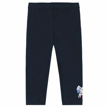 Younger Girls Navy Blue Leggings