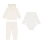 Baby Boys Ivory Logo Tracksuit Set, 2, hi-res