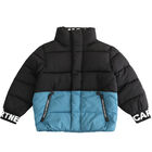 Boys Black & Blue Logo Puffer Jacket, 1, hi-res