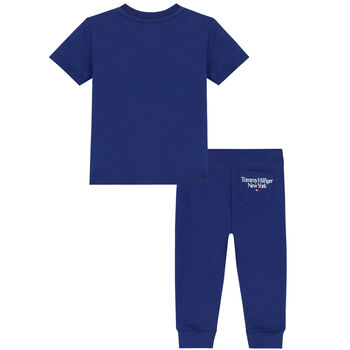 Blue Logo Trousers Set