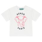 Younger Girls White Elephant Logo T-Shirt, 1, hi-res