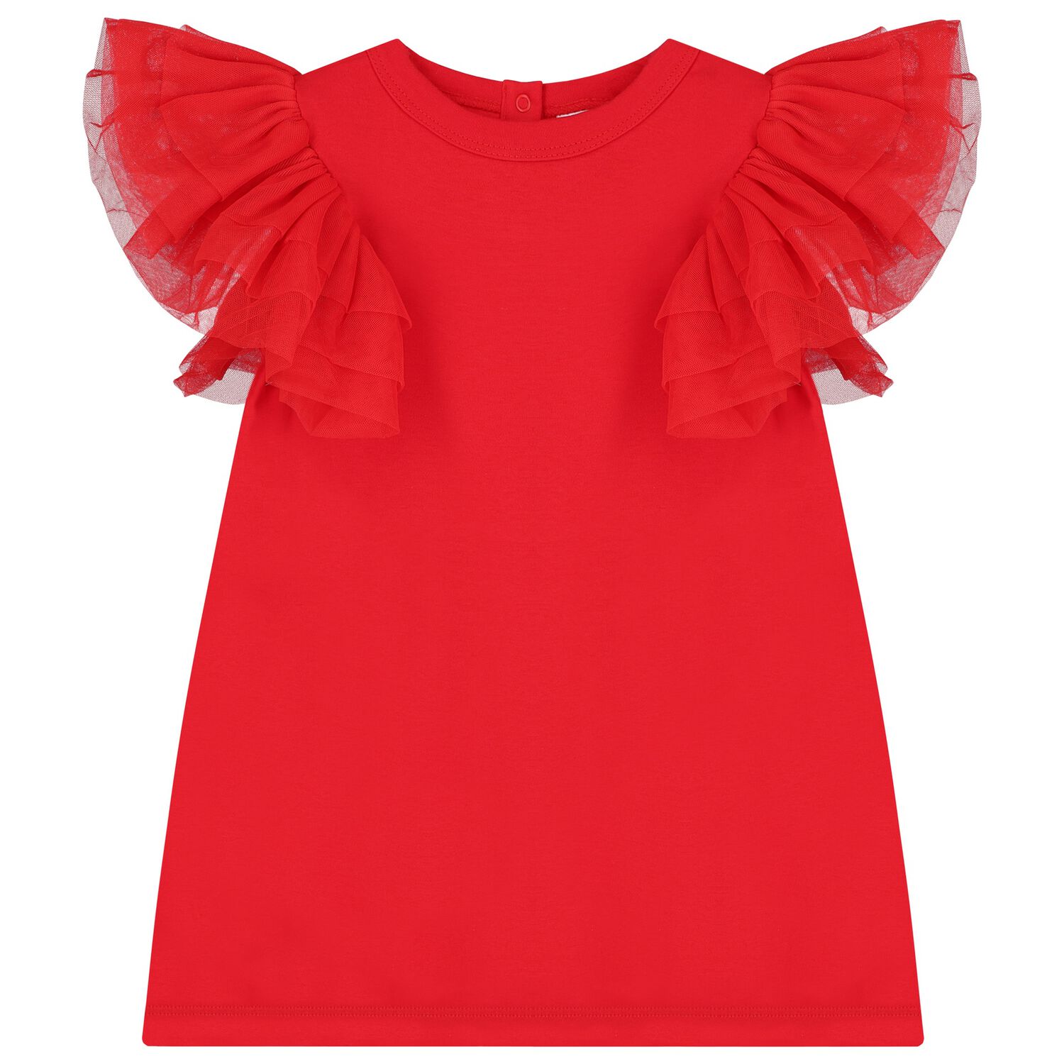 Girls Red Tulle Dress, 4, hi-res