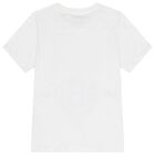 Boys White Logo T-Shirt, 1, hi-res