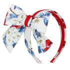 Girls White Cherry Headband, 1, hi-res