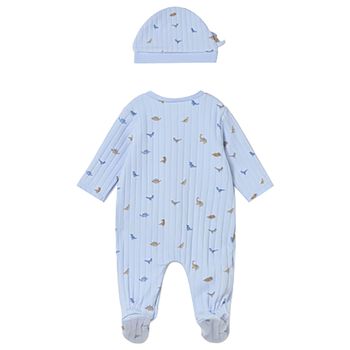 Baby Boys Blue Dinosaur Babygrow Set
