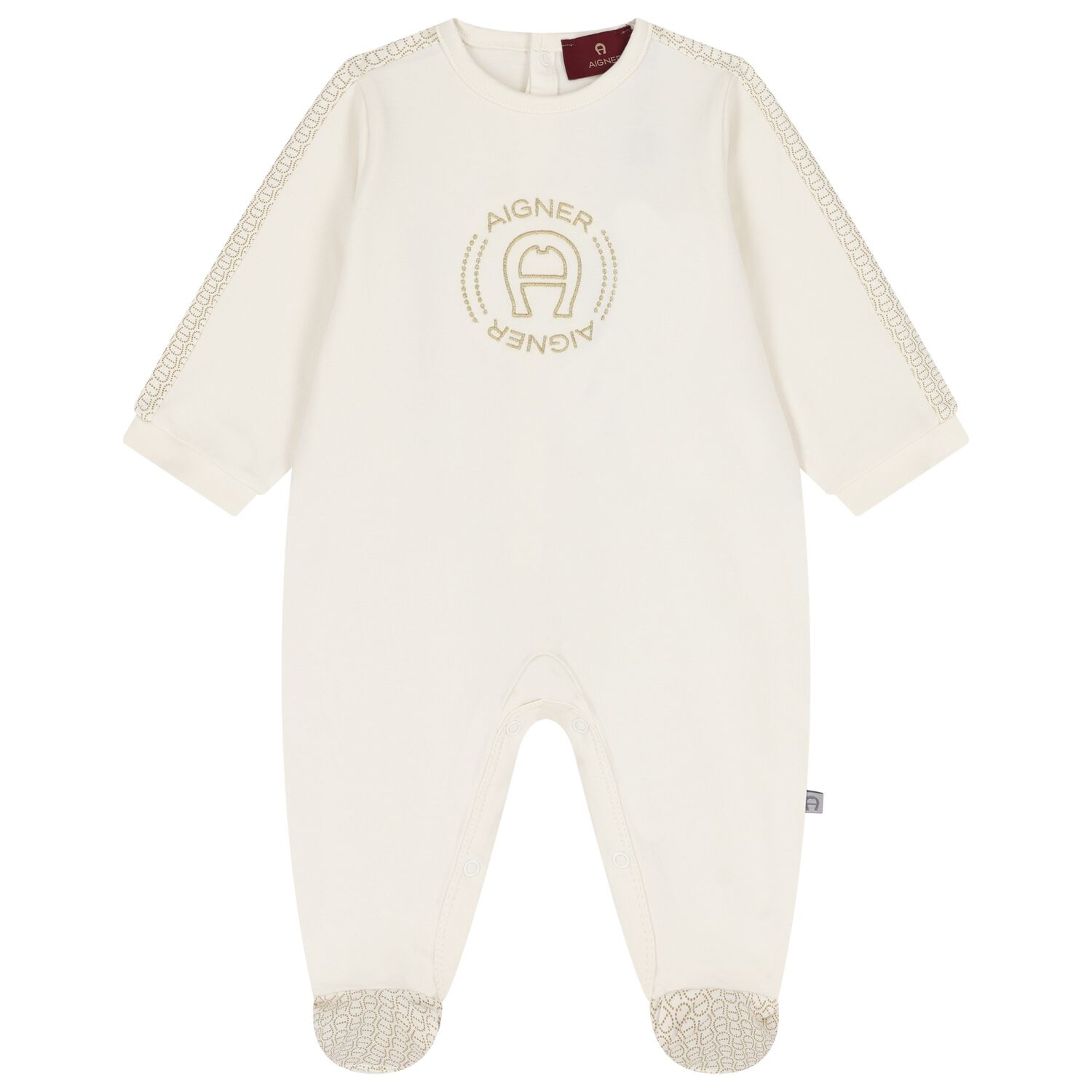 Ivory Logo Babygrow, 1, hi-res