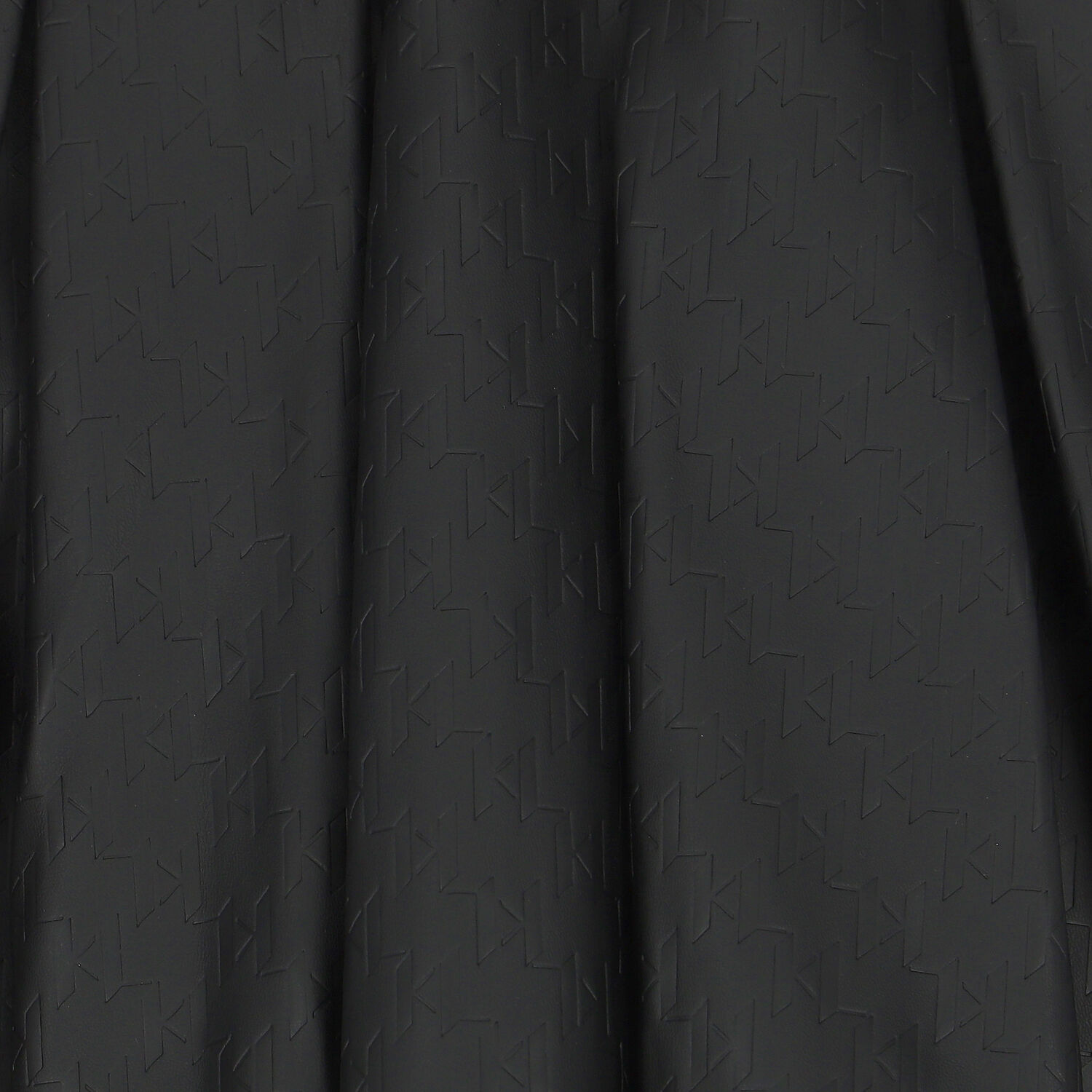 Girls Black Logo Faux Leather Skirt, 1, hi-res