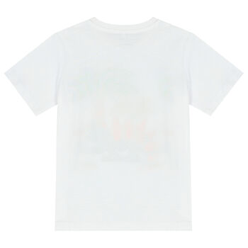 Boys White Gecko Logo T-Shirt