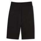 Boys Black Logo Shorts, 1, hi-res