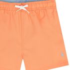 Boys Orange Logo Swim Shorts, 1, hi-res