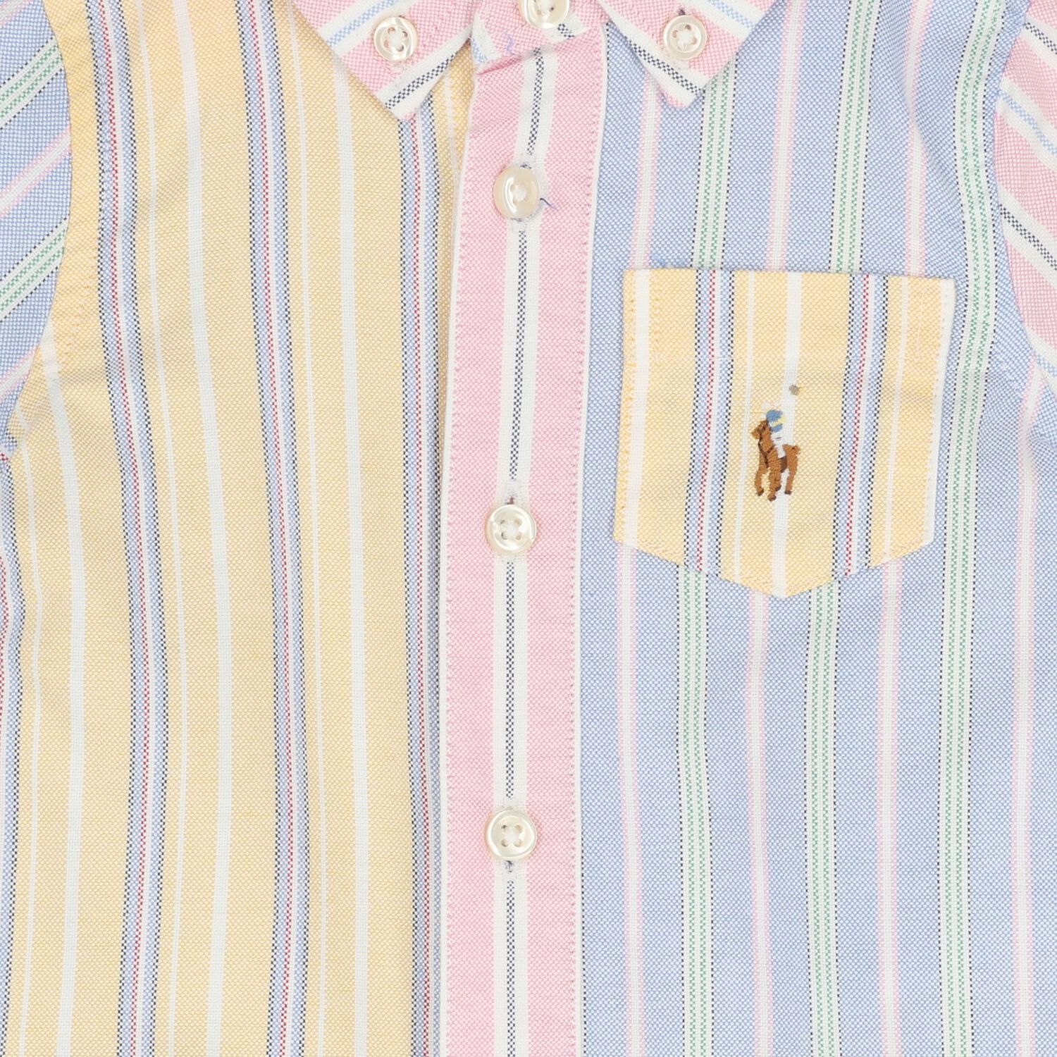 Baby Girls Multi-Coloured Striped Romper, 1, hi-res