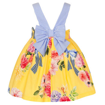 Girls Yellow Floral Dress