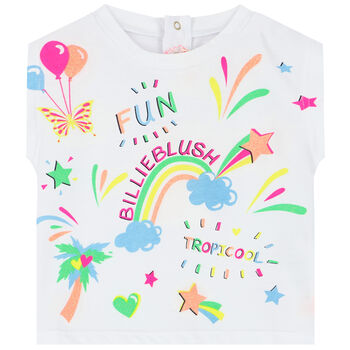 Younger Girls White Logo T-Shirt
