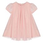 طقم فستان تول للبنات باللون الوردي, 1, hi-res