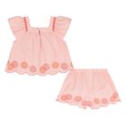 Younger Girls Coral Shorts Set, 1, hi-res