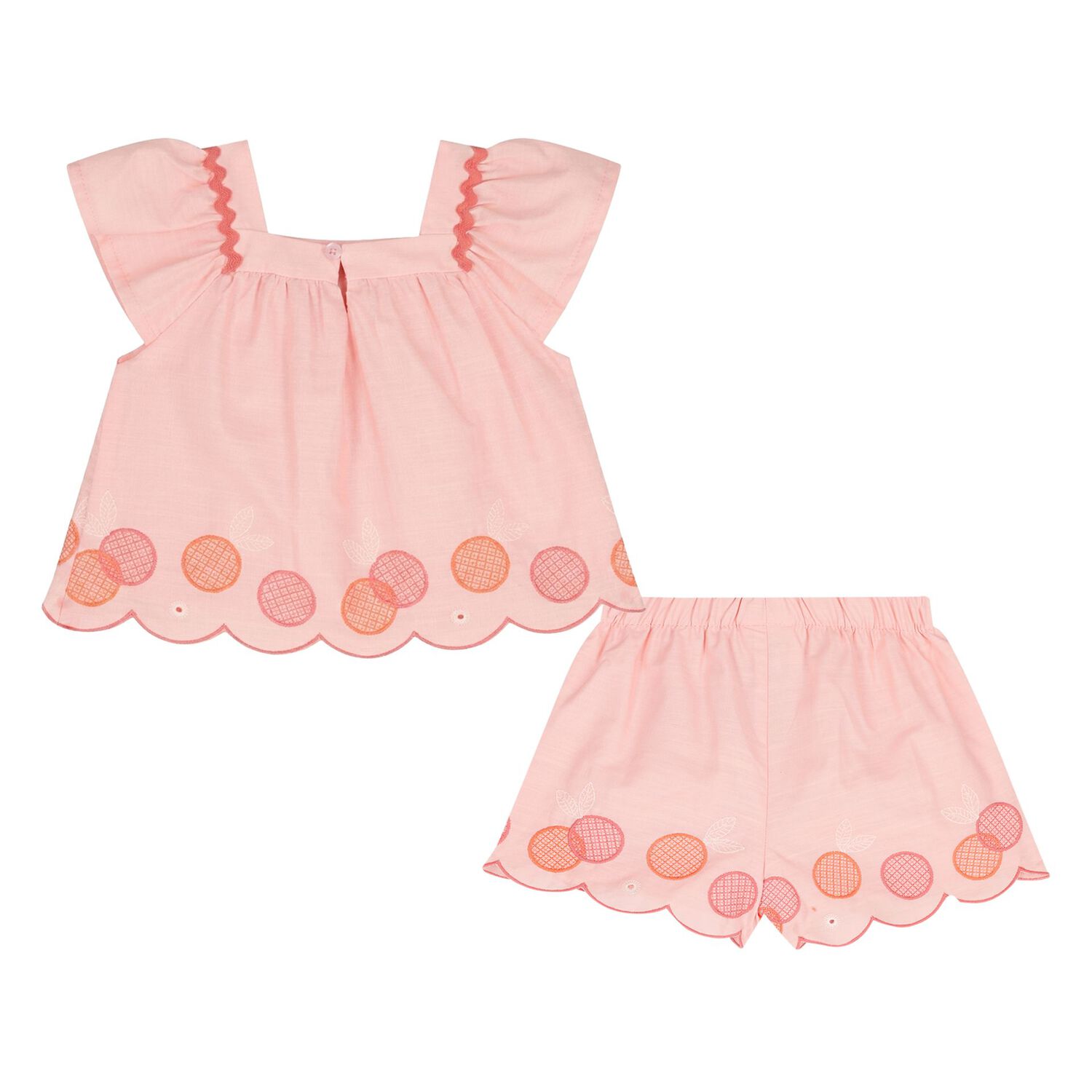 Younger Girls Coral Shorts Set, 1, hi-res