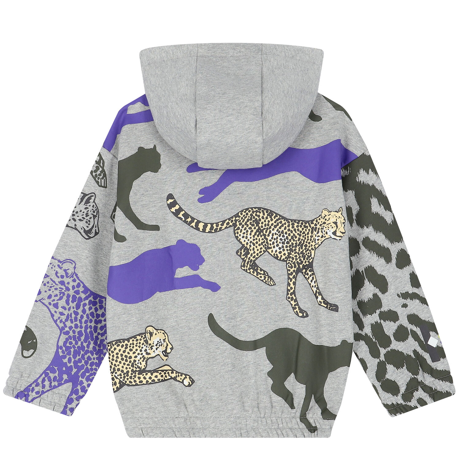 Boys Grey Logo Hooded Zip-Up Top, 1, hi-res image number null