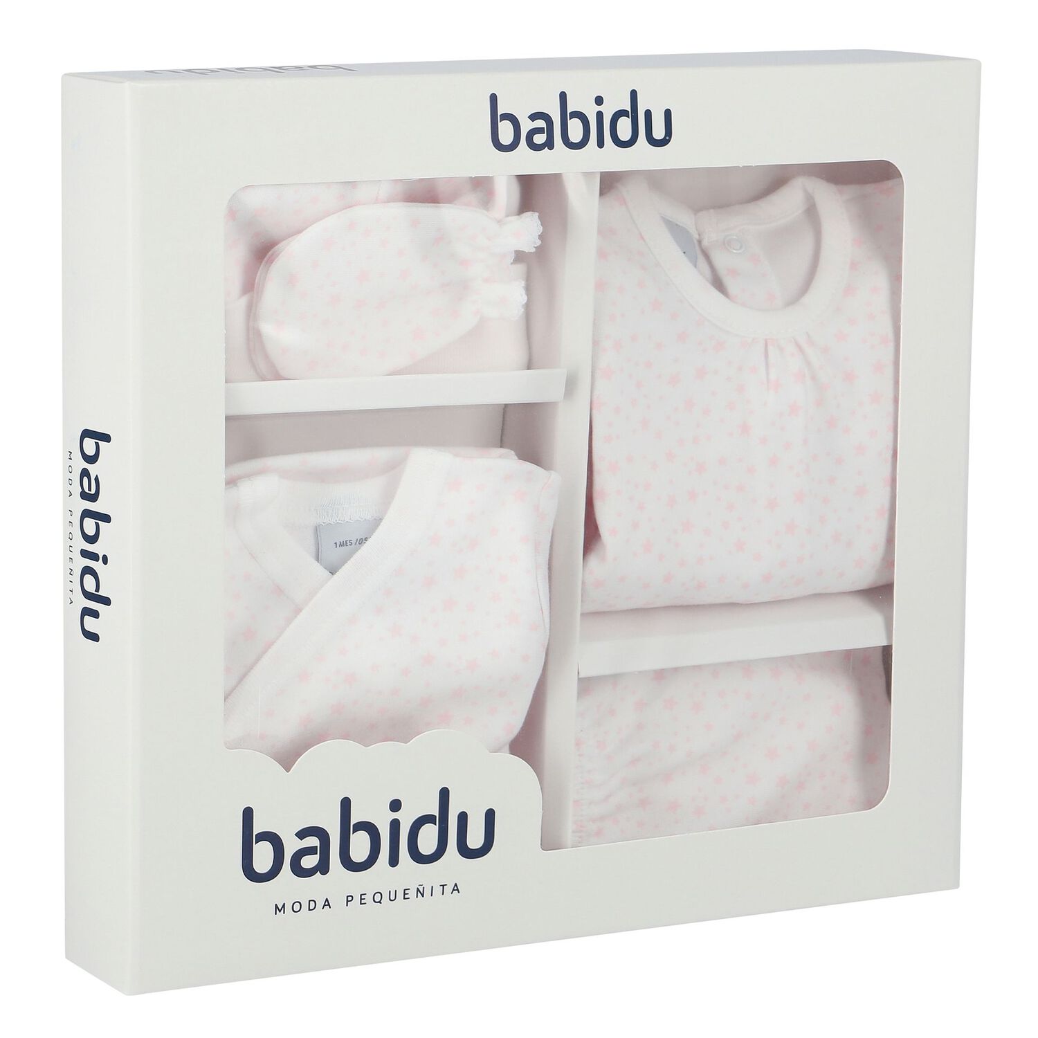 طقم هدايا بنات بطبعة النجوم باللون الأبيض والوردي, 3, hi-res image number null