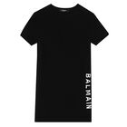 فستان بالشعار باللون الأسود, 1, hi-res