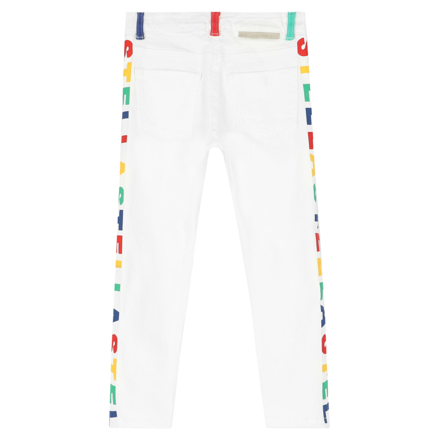 Girls White Logo Jeans, 1, hi-res image number null