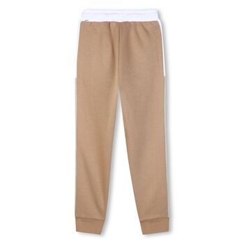 بنطلون رياضي للأولاد بيج اللون بشعار