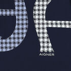 Boys Navy Blue Logo Long Sleeve Top, 1, hi-res