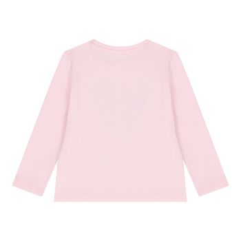Baby Girls Pink Logo Long Sleeve Top