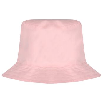 قبعة بنات بشعار تيدي باللون الوردي