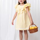 Girls Yellow Ruffle Dress, 3, hi-res