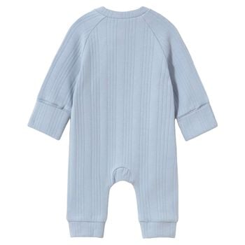 Baby Boys Blue Ribbed Romper
