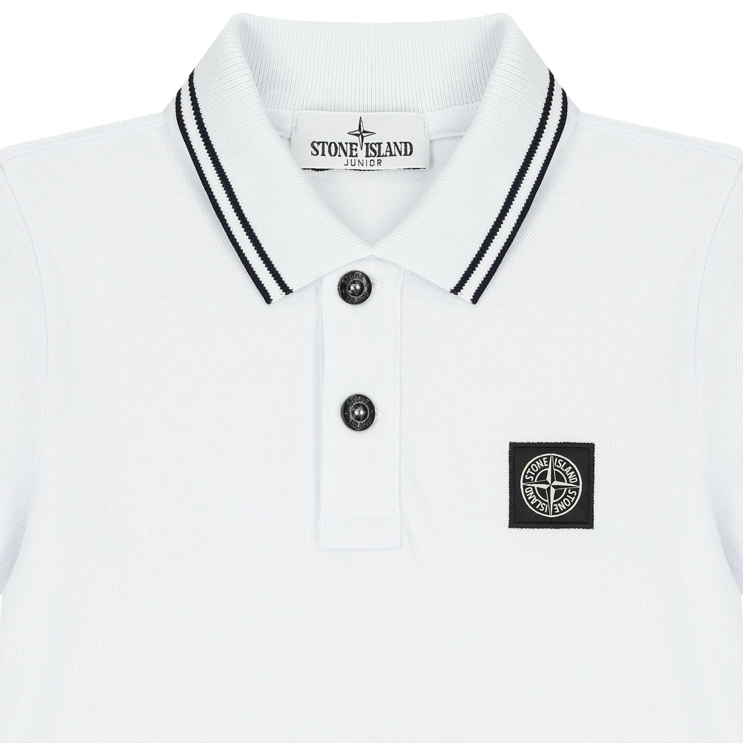 Boys White Logo Polo Shirt, 3, hi-res image number null