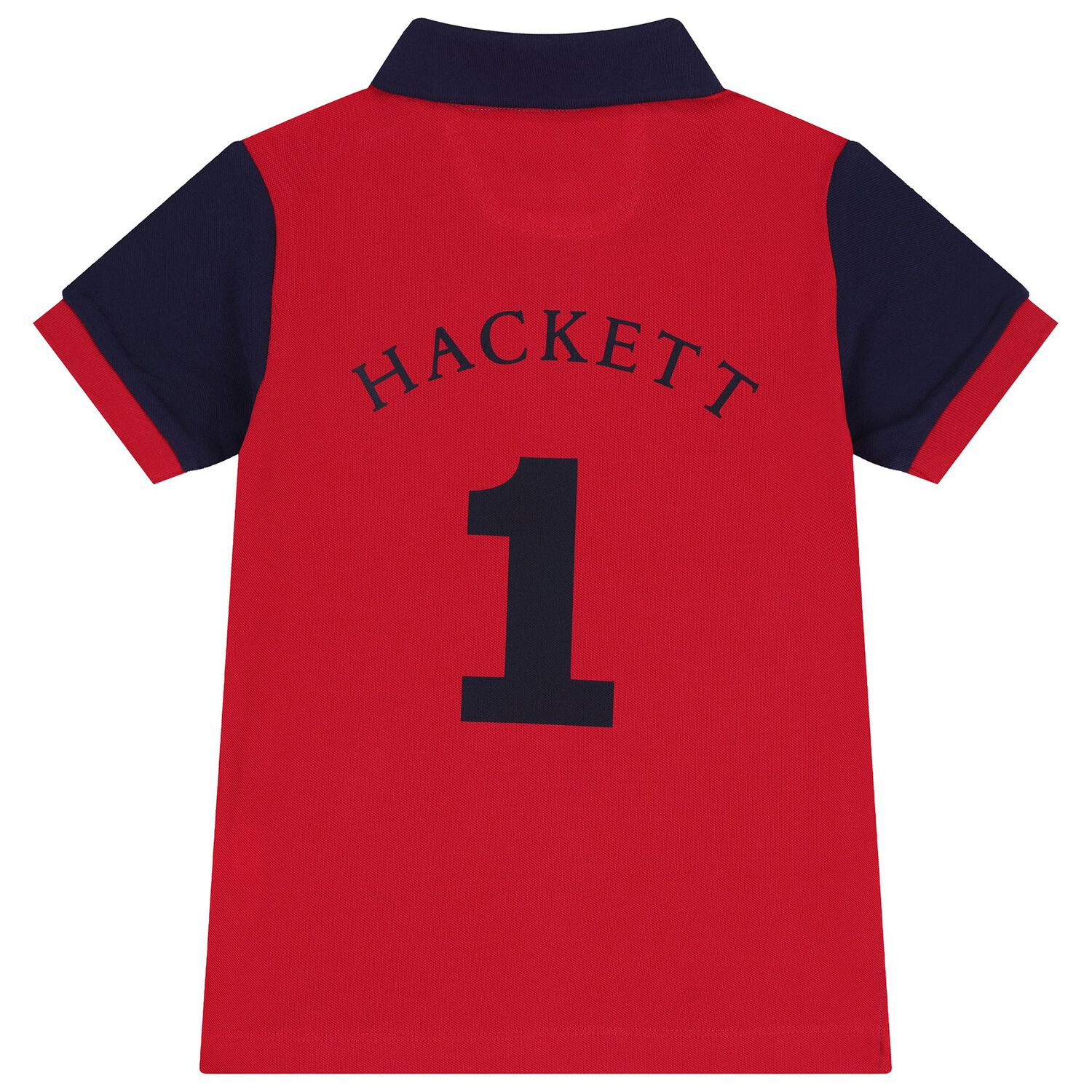 Boys Blue & Red Logo Polo Shirt, 1, hi-res