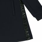 Girls Navy Logo Sweatshirt Dress, 1, hi-res