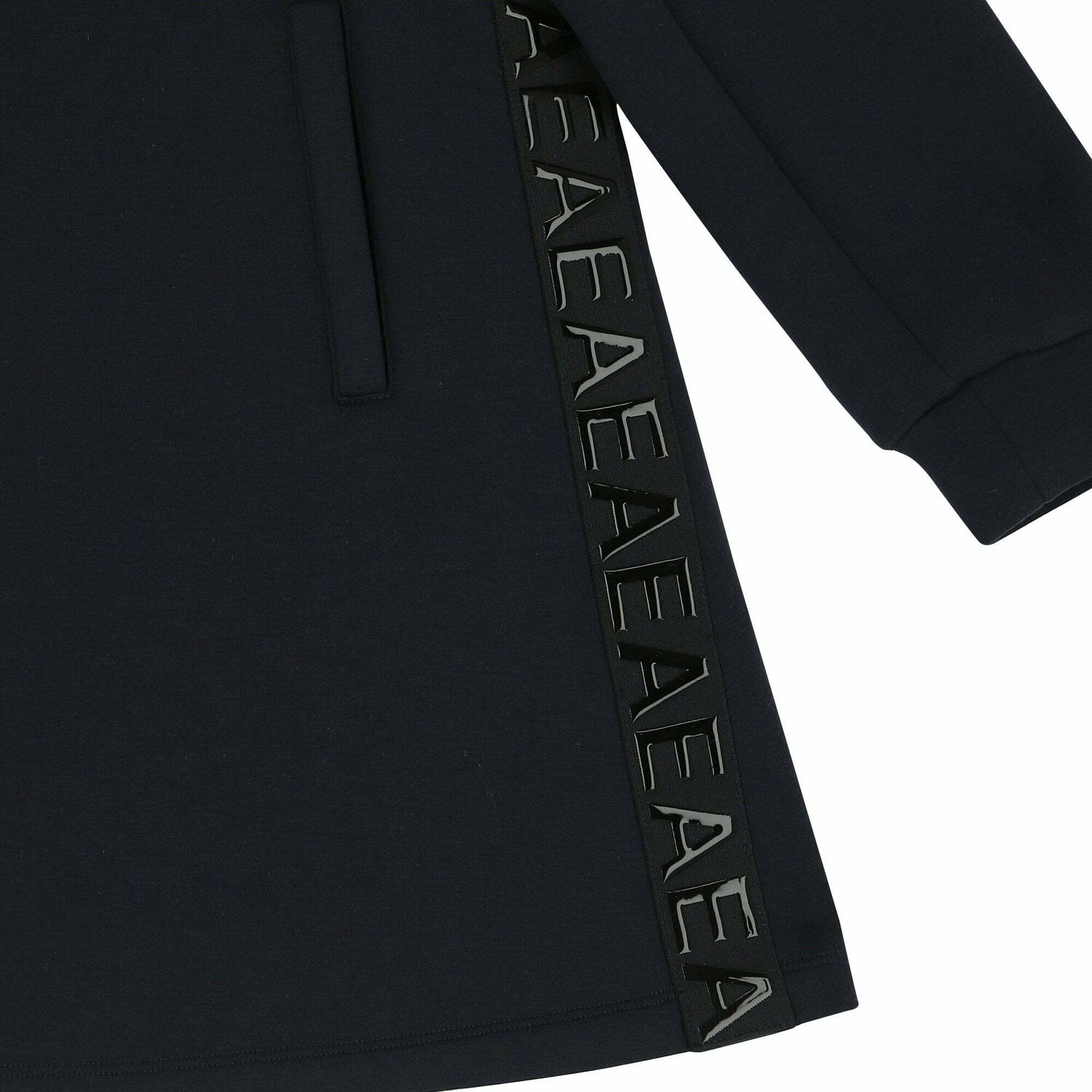 Girls Navy Logo Sweatshirt Dress, 1, hi-res