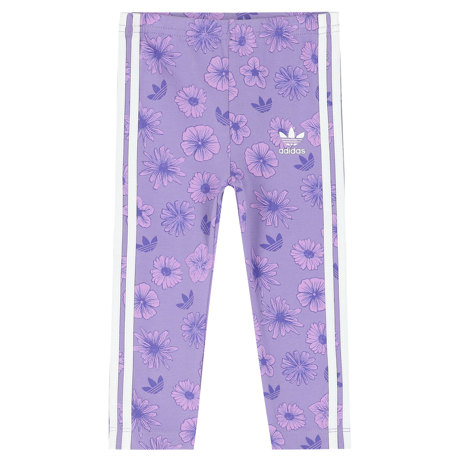 Baby Girls Purple Floral Logo Leggings Set, 1, hi-res image number null